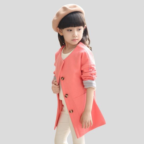 Manteau pour fille en mélange - Ref 2162018