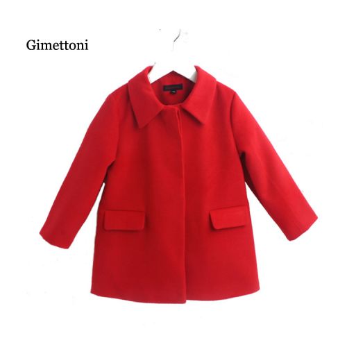 Manteau pour fille GIMETTONI en flanelle - Ref 2162163
