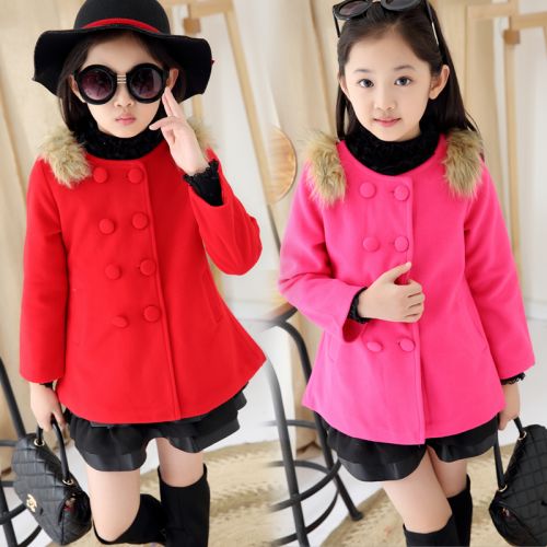 Manteau pour fille en laine - Ref 2162220