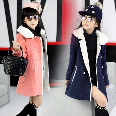 Manteau pour fille en cachemire - Ref 2162372