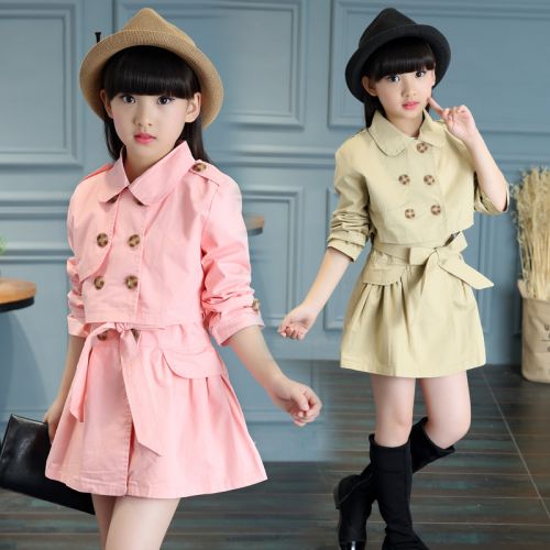 Manteau pour fille BUYIMIAOMIAOWU en Toile de coton - Ref 2162988