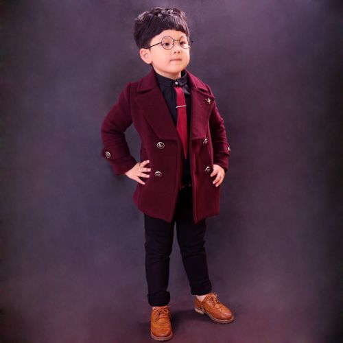 Manteau pour garçon en laine - Ref 2161207