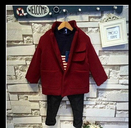 Manteau pour garçon en laine - Ref 2161374