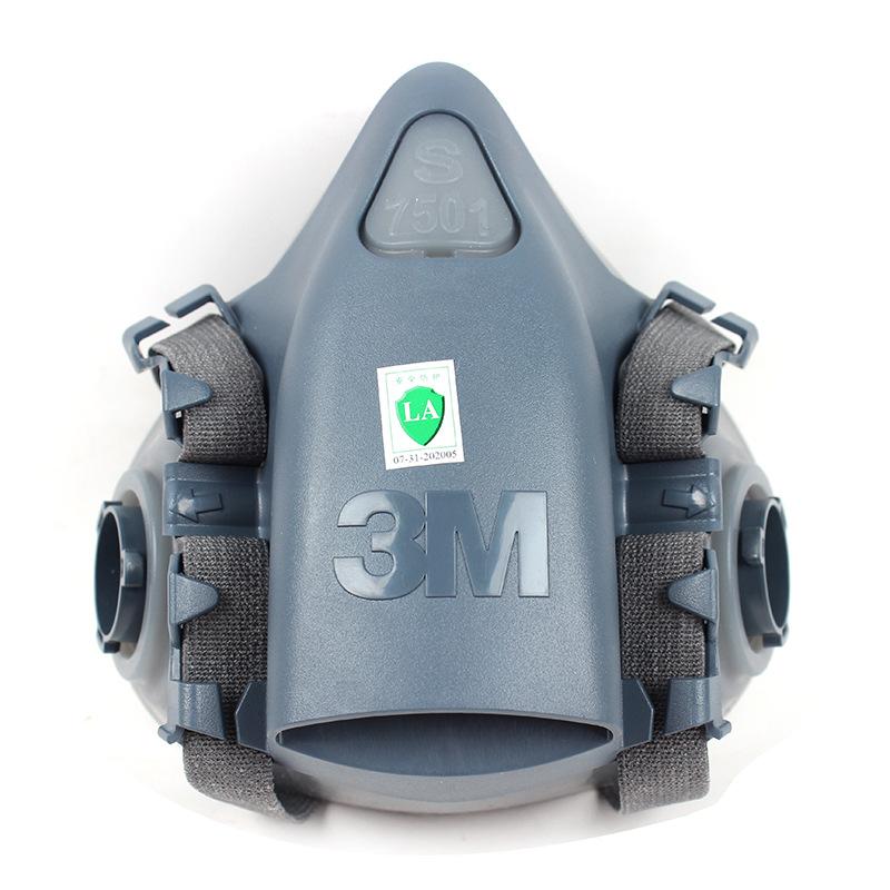 Masque Silicone plastique - Respirateur Utilisé avec les cartouches filtrantes 3M série 6000 ou le coton filtre à particules 2000/2200 pour la protection respiratoire Ref 3403562