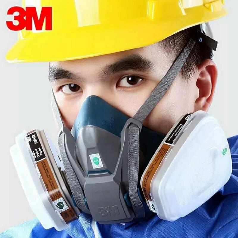 Masque en silicone filtre à charbon actif haute efficacité fibres électrostatiques - Respirateur Anti-poussière anti-virus Ref 3403586