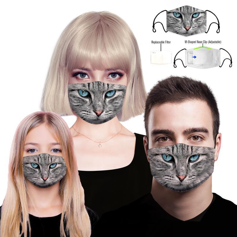 Masque imprime Chat en 3D PM2