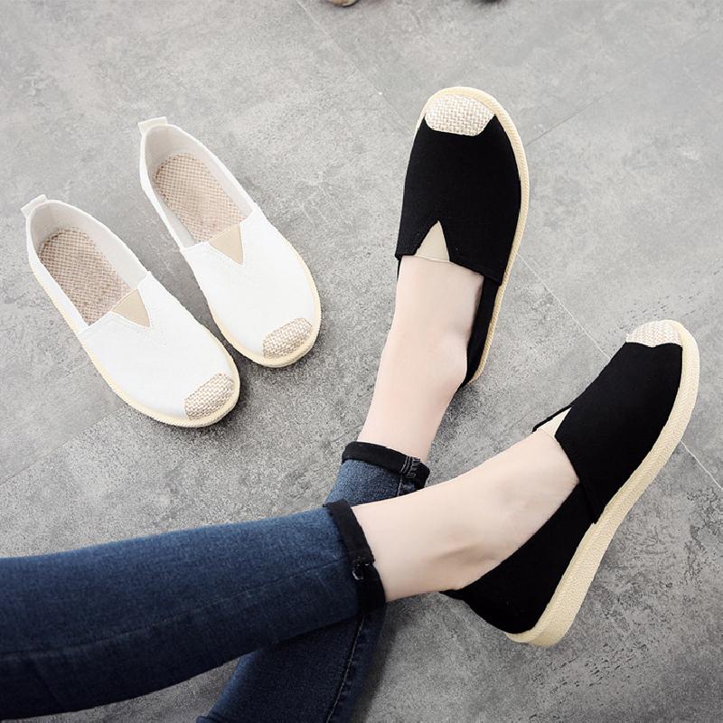 Mocassins femme en coton - Ref 3440439