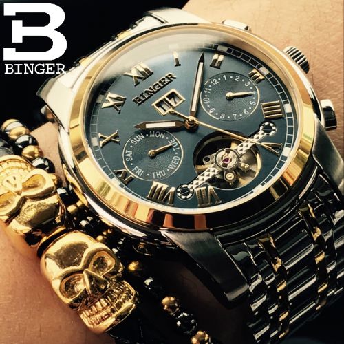 Montre bracelet pour homme BINGER - Ref 3270977