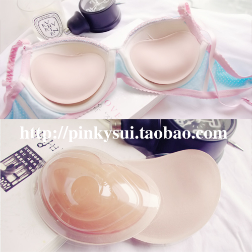 Pads pour soutien-gorge coton poitrine pad en forme de coeur - Ref 817915