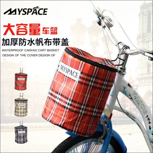 Panier pour vélo MYSPACE en toile - Ref 2255618