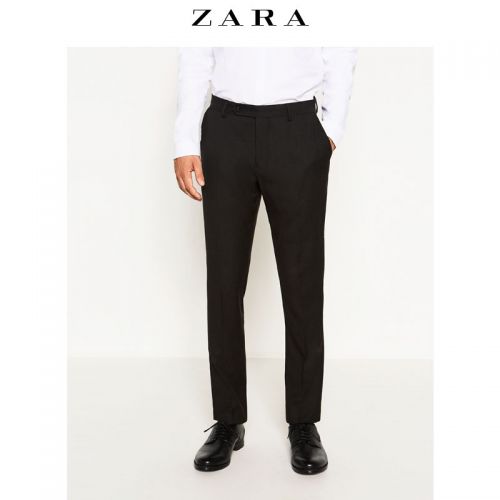 Pantalon Slim-type pour jeunesse ZARA fibre de polyester fibres viscose rayonne polyuréthane élastique spandex automne - Ref 1465866