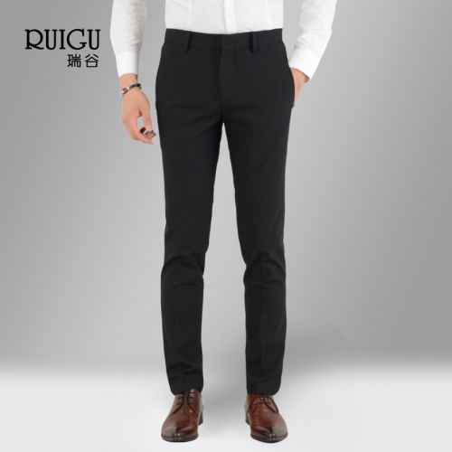 Pantalon Slim-type pour jeunesse fibre de polyester fibres viscose rayonne polyuréthane élastique spandex été - Ref 1465951
