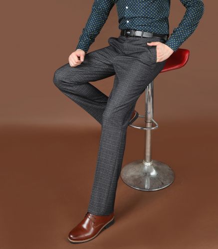 Pantalon droit en soie pour automne - Ref 1465961