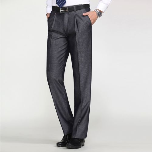 Pantalon droit de fibres viscose polyester, rayonne polyuréthane élastique fibreux spandex pour printemps - Ref 1465982