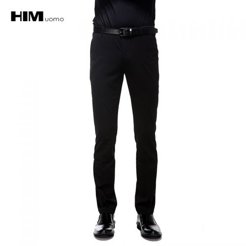 Pantalon Slim-type pour jeunesse HIM UOMO de fibres viscose polyester, rayonne polyuréthane élastique fibreux spandex automne - Ref 1466508