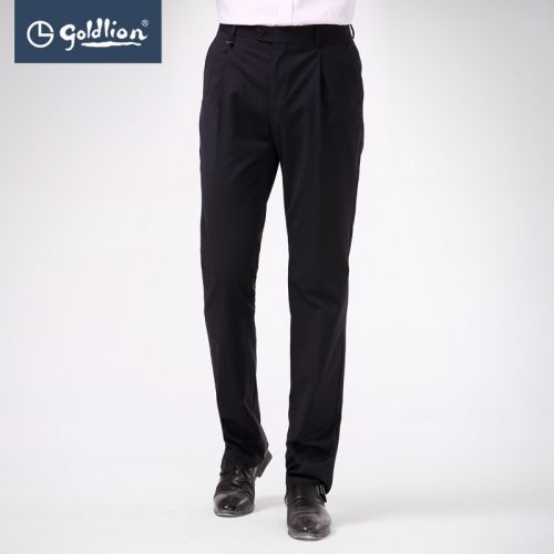 Pantalon droit GOLDLION de fibres lyocell laine polyester pour printemps - Ref 1466606