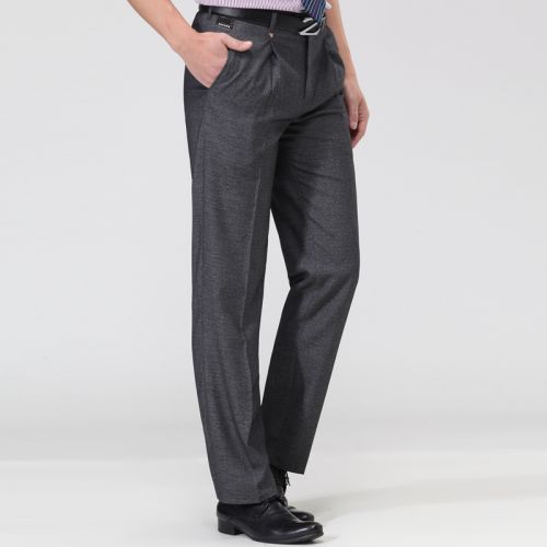 Pantalon droit de fibres viscose polyester, rayonne polyuréthane élastique fibreux spandex pour été - Ref 1466813