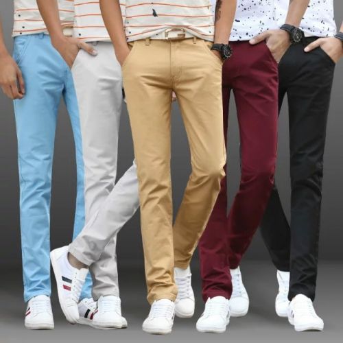 Pantalon Slim-type en coton pour été - Ref 1466841
