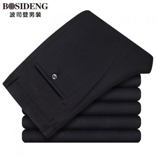 Pantalon droit de fibres viscose polyester, rayonne pour automne - Ref 1466857