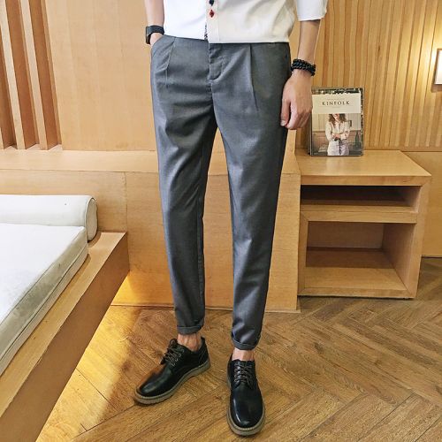 Pantalon Slim-type pour adolescent fibre Nouveau polyester coton, automne - Ref 1467036