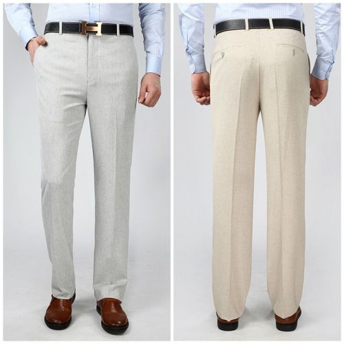 Pantalon droit en chanvre pour été - Ref 1467143