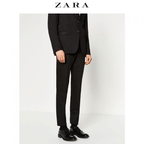 Pantalon Slim-type pour jeunesse ZARA fibres de viscose rayonne polyester polyuréthane élastique fibre spandex été - Ref 1467758