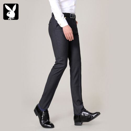 Pantalon Slim-type pour jeunesse PLAYBOY Fibre de polyester fibres viscose rayonne été - Ref 1467782