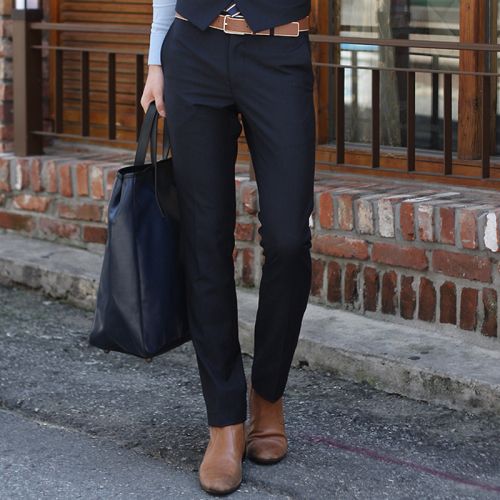 Pantalon Slim-type pour jeunesse en polyester automne - Ref 1467891
