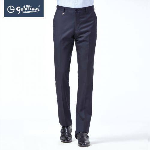 Pantalon droit GOLDLION en laine pour automne - Ref 1468128