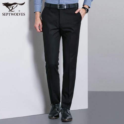Pantalon droit pour jeunesse SEPTWOLVES Fibre de polyester fibres viscose rayonne automne - Ref 1468350