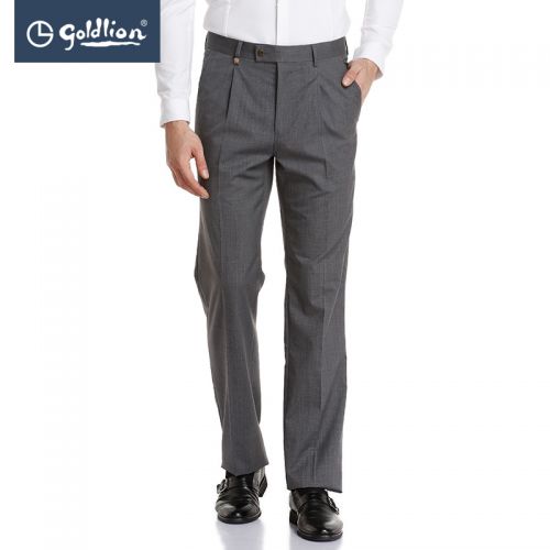 Pantalon droit GOLDLION en laine pour automne - Ref 1468395