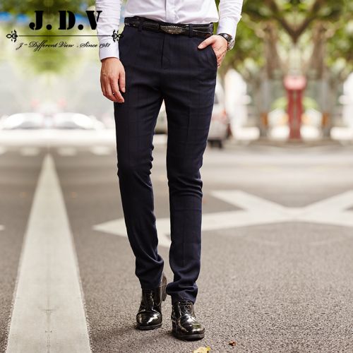 Pantalon Slim-type pour jeunesse J.D.V viscose de fibres polyester rayonne polyuréthane élastique fibre spandex automne - Ref 1468524