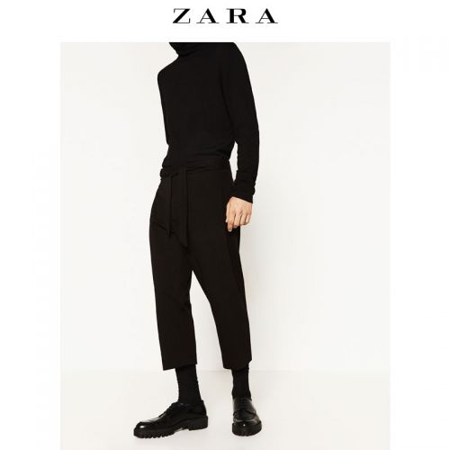 Pantalon droit pour adolescent ZARA les fibres de viscose rayonne à polyamide nylon polyuréthane élastique fibreux spandex automne - Ref 1468557