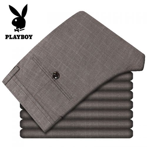 Pantalon droit PLAYBOY fibre de polyester fibres viscose rayonne polyuréthane élastique spandex pour printemps - Ref 1468864