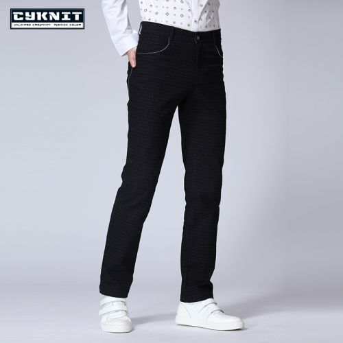 Pantalon droit pour jeunesse CYKNIT en coton automne - Ref 1468973