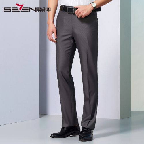 Pantalon droit SEVEN7 en polyester pour printemps - Ref 1469031