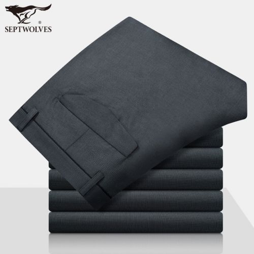 Pantalon droit pour jeunesse SEPTWOLVES en polyester printemps - Ref 1469102