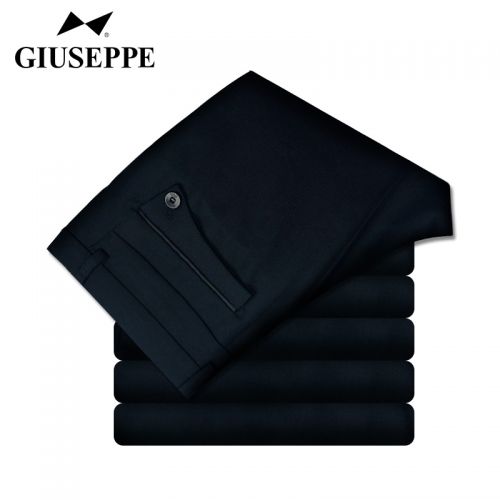 Pantalon droit GIUSEPPE en laine pour printemps - Ref 1469526