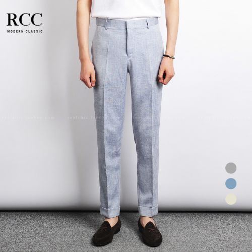 Pantalon Slim-type pour jeunesse en chanvre été - Ref 1469549