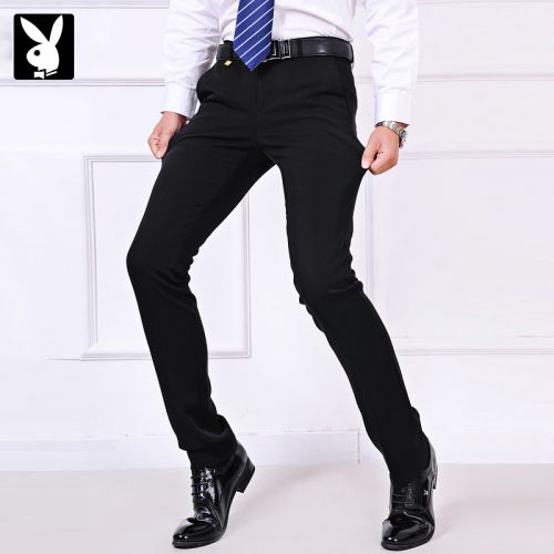 Pantalon Slim-type pour jeunesse PLAYBOY Fibre de polyester fibres viscose rayonne été - Ref 1469969