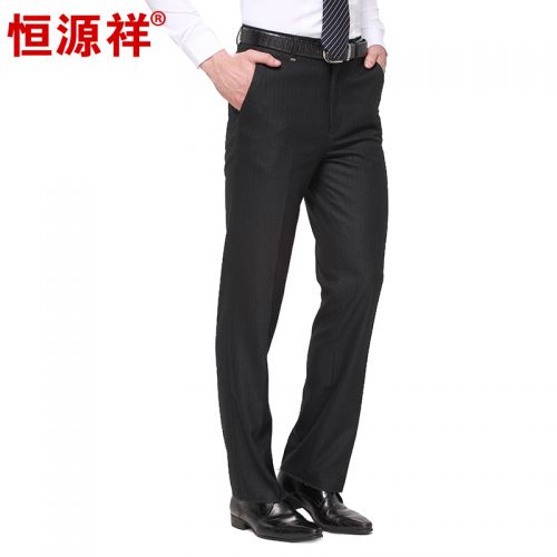 Pantalon droit de fibres viscose polyester, rayonne pour automne - Ref 1470458