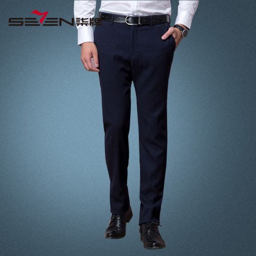 Pantalon Slim-type SEVEN7 fibre de polyester fibres viscose rayonne coton élastique polyuréthane spandex pour automne - Ref 1470931