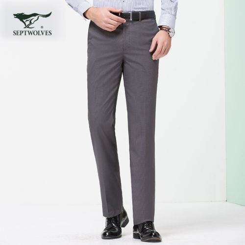 Pantalon droit SEPTWOLVES fibre de polyester fibres viscose rayonne polyuréthane élastique spandex pour été - Ref 1471193