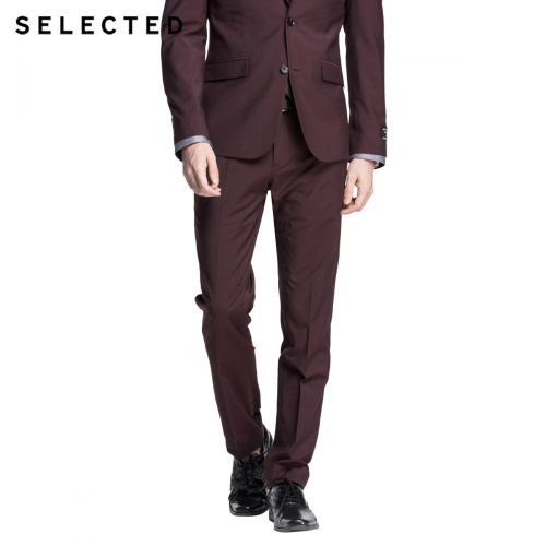 Pantalon droit pour jeunesse SELECTED en laine automne - Ref 1471323