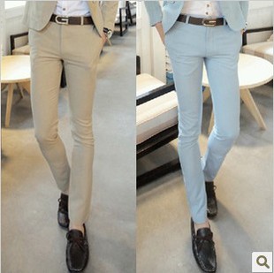 Pantalon Slim-type en coton pour printemps - Ref 1474003