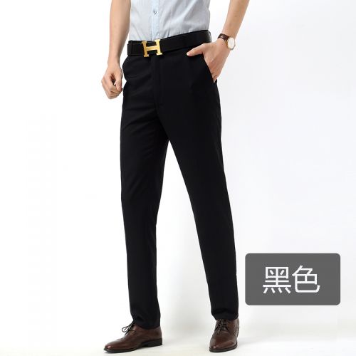 Pantalon droit pour jeunesse de fibres viscose polyester, rayonne printemps - Ref 1476396