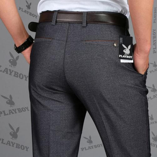 Pantalon droit PLAYBOY en laine pour été - Ref 1476609