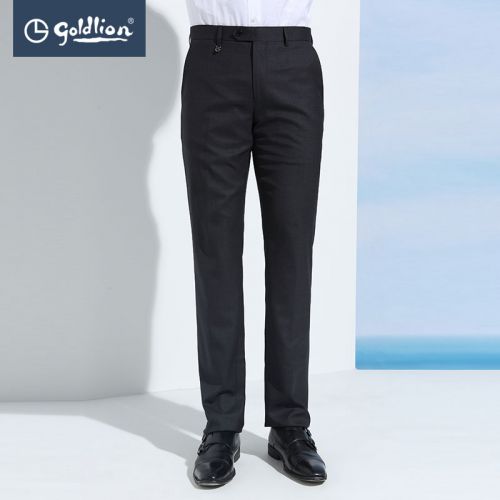 Pantalon droit GOLDLION Laine fibre polyester pour printemps - Ref 1476663
