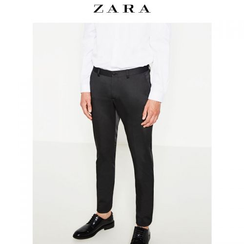 Pantalon Slim-type pour jeunesse ZARA fibre de polyester fibres viscose rayonne polyuréthane élastique spandex été - Ref 1486460