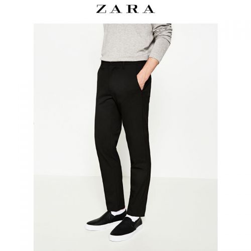 Pantalon droit pour adolescent ZARA fibre de polyester fibres viscose rayonne polyuréthane élastique spandex automne - Ref 1486464